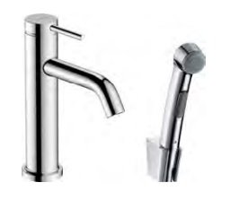 Hansgrohe Tecturis S Jednouchwytowa bateria umywalkowa 110 z główką Bidetta i wężem prysznicowym 160 cm 73211000 chrom