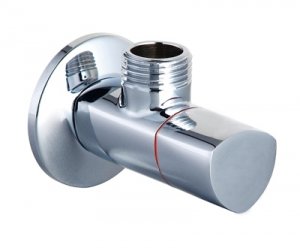 AQG Zawór kątowy 1/2- 3/8 z głowicą ceramiczną linia niebieska 40LLC004