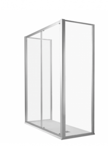 Kerasan NoLita Drzwi prysznicowe przesuwne do ścianki bocznej 100x200 cm, profile chrom szkło przejrzyste 745501