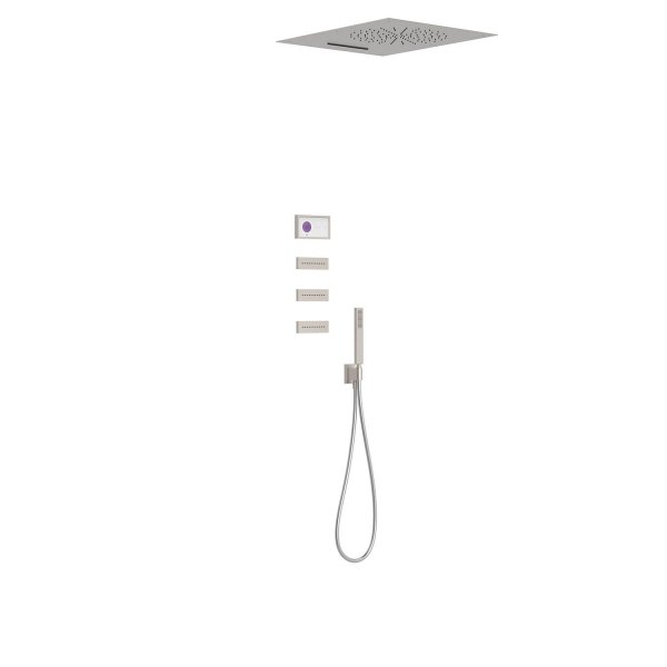 Tres SHOWER TECHNOLOGY ZESTAW ELEKTRONICZNEJ BATERII TERMOSTATYCZNEJ PODTYNKOWEJ 4-DROŻNEJ SHOWER TECHNOLOGY BLUE EDITION PRYSZNICOWE-09286404AC