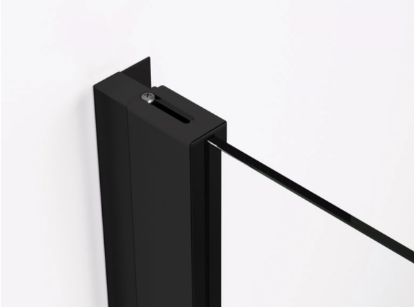 Ronal ścianka boczna 70x200 cm, szkło Durlux 200, profile BLACK LINE czarny mat TOPF20700622