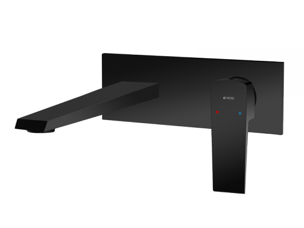 Vedo Bateria umywalkowa ścienna SETTE NERO VBS7012/CZ 