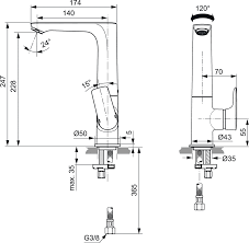Ideal Standard Connect Air Bateria umywalkowa bez korka złoto szczotkowane połysk A7023A2