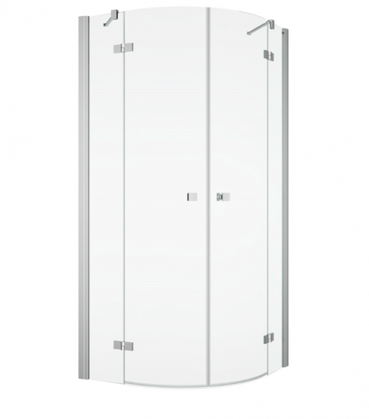 Ronal Annea kabina półokrągła dwuczęściowa 80-100x200 cm, szkło przezroczyste, profile srebrny połysk ANR55SM15007