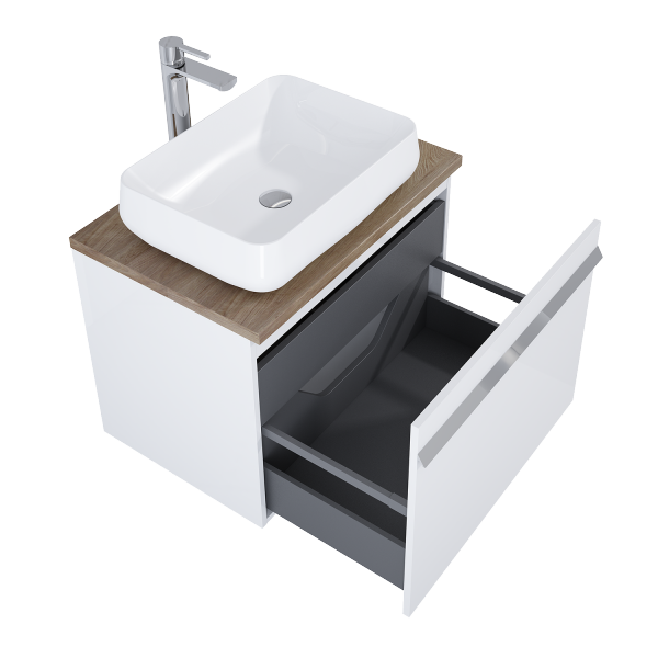 Elita SZAFKA MOODY 70 1S+1S WHITE HG PDW 167684 