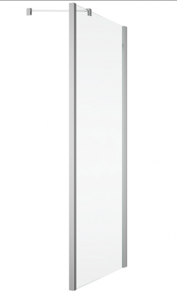 Ronal ścianka boczna 80x198,4 cm, szkło przezroczyste, profile srebrny połysk SOLT308005007
