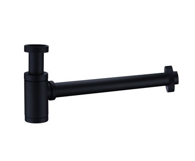 AQG Syfon teleskopowy do umywalki Fosc, 1”1/4 zamac Czarny (Caja) 400110525