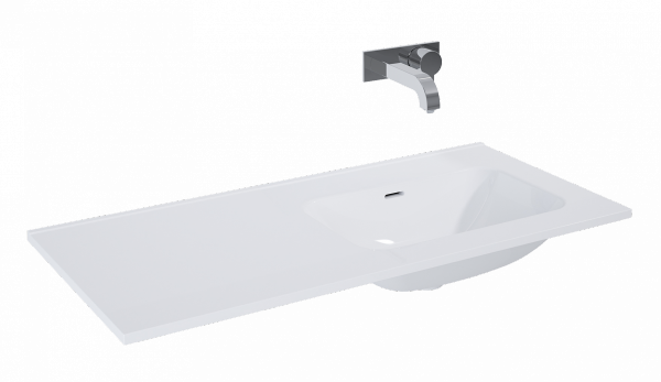 Elita SKAPPA Umywalka 100 bez otworu PRAWA (60+40) CERAMICZNA WHITE 146035/	RE041002068060