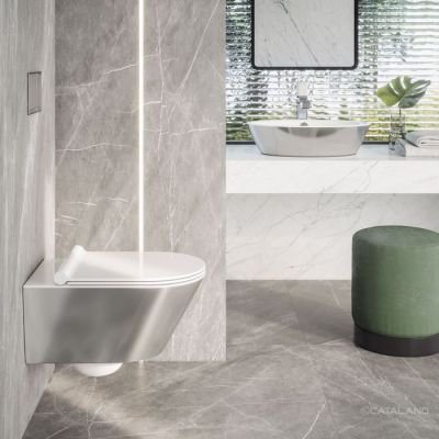 Catalano ZERO newflush 55 miska WC podwieszana biały/srebrny 1VS55NRBA/0111550041