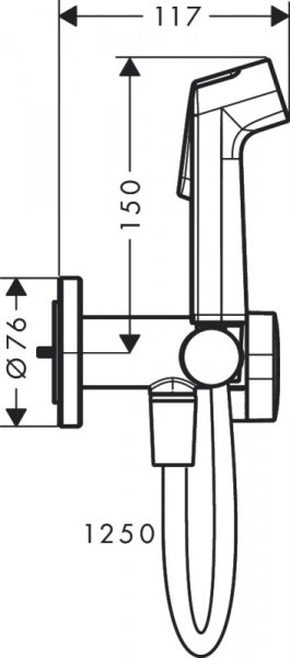 Hansgrohe Zestaw Bidette natynkowy czarny mat 29232670 