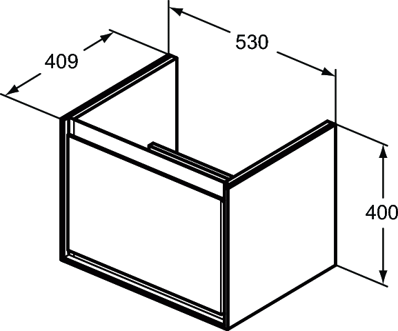 Ideal Standard Connect Air Szafka pod umywalkę Cube 53 cm jasnoszare drewno E0846PS
