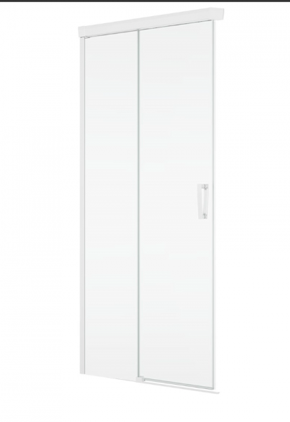 Ronal Sanswiss wejście narożne rozsuwane dwuczęściowe lewe 70-120x0-200 cm, szkło przezroczyste, profile WHITE LINE biały mat CAE2GSM10907