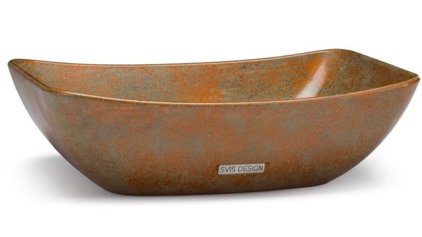  S.V.I.S. Design UMYWALKA 50 CM VIRGO BASIC - SMOKED METAL, MIEDZIANY I ZIELONY, LAKIER PÓŁMATOWY