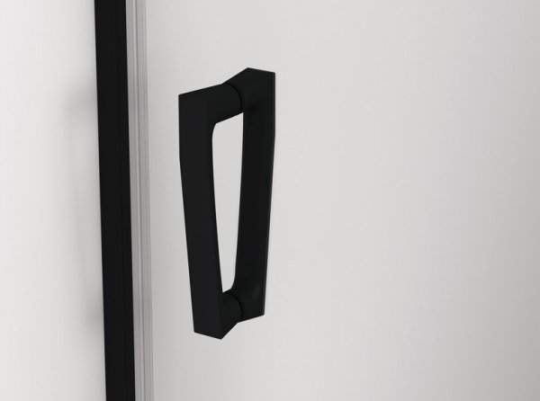 Sanswiss Cadura Black Line Drzwi wahadłowe dwuczęściowe 70cm z profilem przyściennym czarnym CA2C0700607 Sprawdź atrakcyjne rabaty!