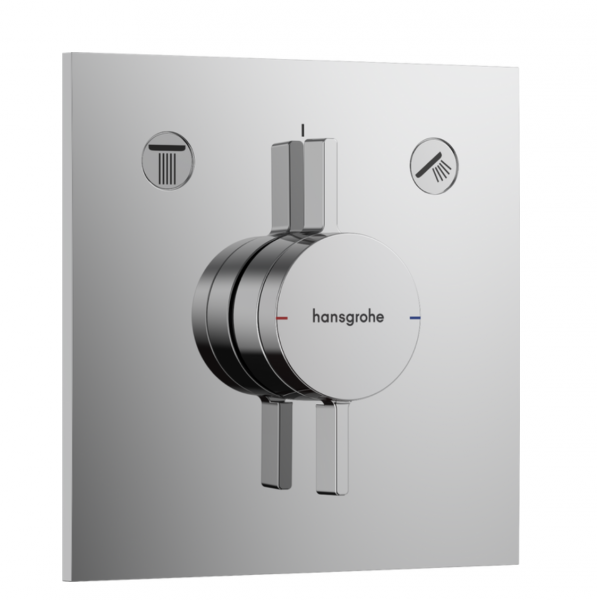Hansgrohe DuoTurn E Bateria z mieszaczem do 2 odbiorników, podtynkowa chrom 75417000