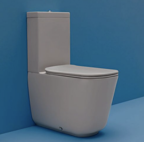 Kerasan Tribeca Miska WC do kompaktu 35x69 cm 511759 szary mat 