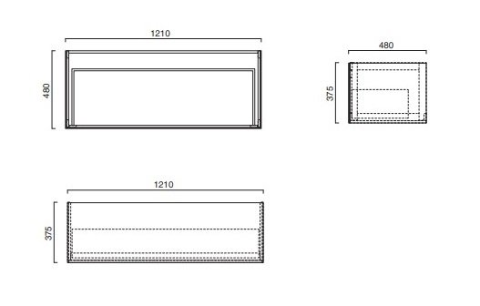 Catalano HORIZON 125 szafka podumywalkowa, podblatowa wykończenie biały mat 5M12550BM