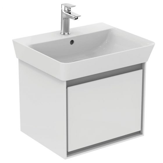 Ideal Standard Connect Air Szafka pod umywalkę Cube 48 cm biały połysk/jasnoszary mat E0844KN