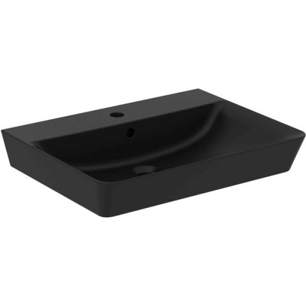 Umywalka Ideal Standard Connect Air czarna, 600x460mm, jedwabista czerń E0298V3 