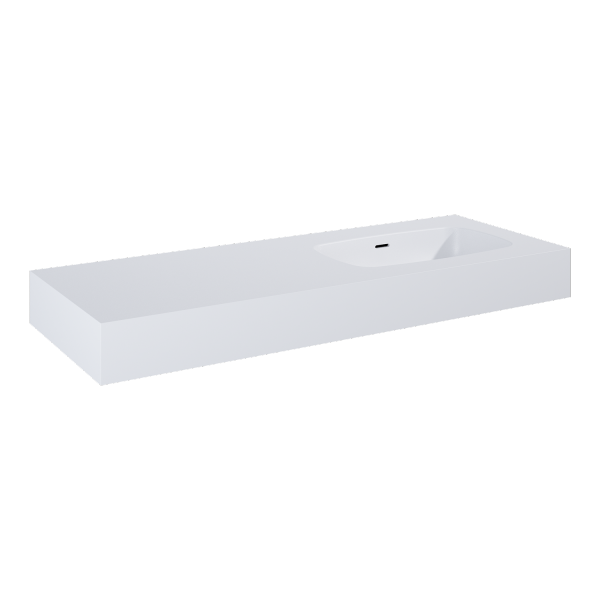 Elita UMYWALKA DIMPLE 120 PRAWA (60+60) ścienna MARMUR WHITE MATT 168876 / RE041202025290