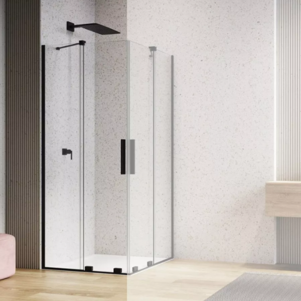 Ronal Sanswiss Amalia drzwi prysznicowe 120 cm część 1/2 lewe czarny mat D35SE2L1200607