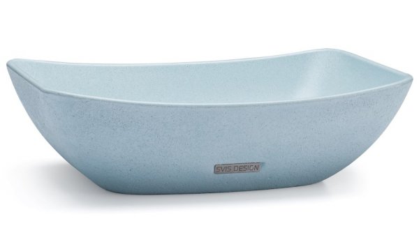 S.V.I.S. Design UMYWALKA 50 CM VIRGO BRUSHED - BARDZO JASNY KOBALTOWY, BEZ DEKORU, LAKIER MATOWY