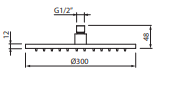  Vedo deszczownica 300mm Slim VSN7030/CH 