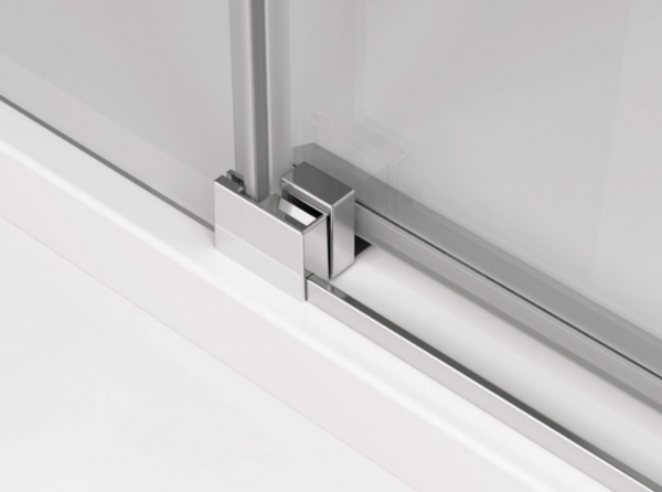 Ronal Sanswiss wejście narożne rozsuwane dwuczęściowe lewe 120,1-160x0-200 cm, szkło przezroczyste, profile Srebrny połysk CAE2GSM25007