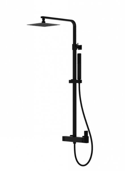 Lavita Natynkowy zestaw prysznicowy z deszczownicą Aquila Matt Black 5900378342946