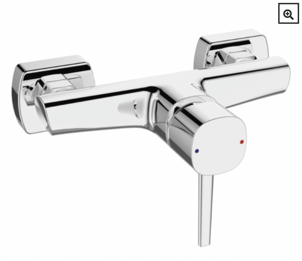 Laveo POLA bateria natryskowa ścienna chrom BAP040D