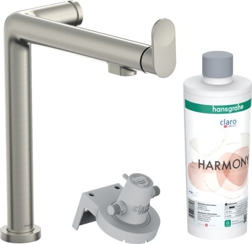 Hansgrohe Aqittura M91 Bateria kuchenna z filtrem stal szlachetna szczotkowana 76802800