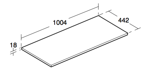 Ideal Standard Connect Air Blat 100 cm do umywalek nablatowych jasnoszary lakier E0851EQ