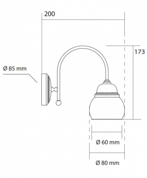 Kerasan Retro Lampy do lustra, złote 731691