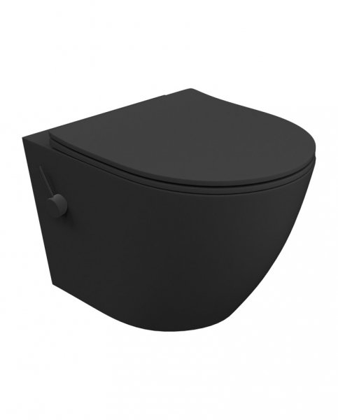 Lavita Miska wisząca WC Salto Black 3.0 z funkcją bidetu i deską wolnoopadającą 5900378333319