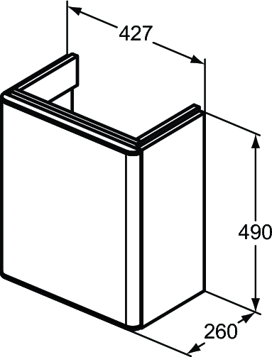 Ideal Standard Adapto Szafka pod umywalkę 43 cm biały lakier T4304WG