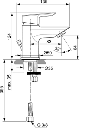 Ideal Standard Tesi Jednouchwytowa bateria umywalkowa z korkiem automatycznym chrom A6568AA