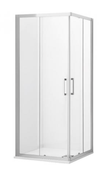 Kerasan NoLita Drzwi prysznicowe przesuwne narożne 110x200 cm z powłoką EasyClean, profile chrom szkło przejrzyste 745707