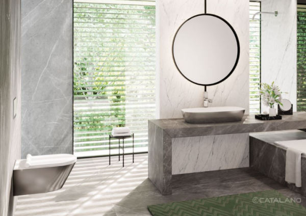 Catalano GREEN LUX 80x40 umywalka nablatowa biały/srebrny 180APGRLXBA/0622800041