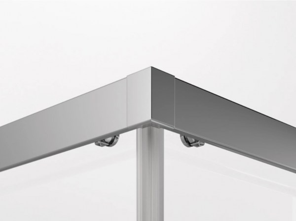 Ronal wejście narożne prawe z drzwiami rozsuwanymi, kabina asymetryczna 90x200 cm, szkło Durlux 200, profile biały TLSD0900422