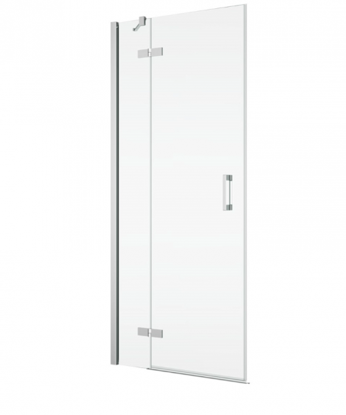 Ronal Sanswiss wejście narożne dwuczęściowe 75-120x0-200 cm, szkło przezroczyste, profile chrom PUE2PGSM21007