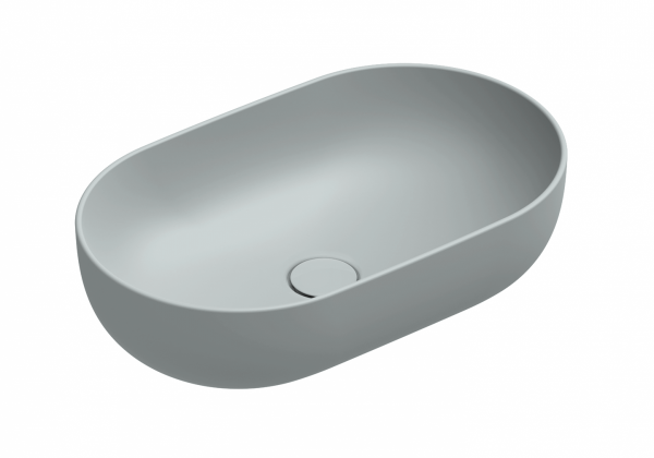 Catalano SFERA umywalka nablatowa 60x37 h=16 cm niebieskoszary mat 0522610028