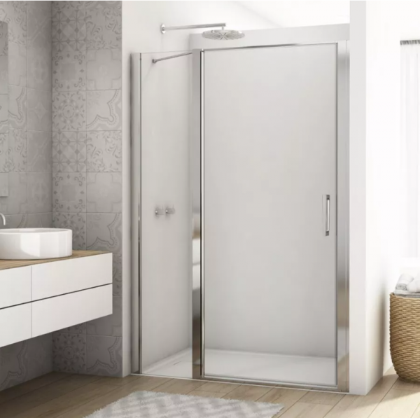 Ronal Sanswiss Divera drzwi prysznicowe 130 (100+30) cm srebrny połysk D22T31100305007