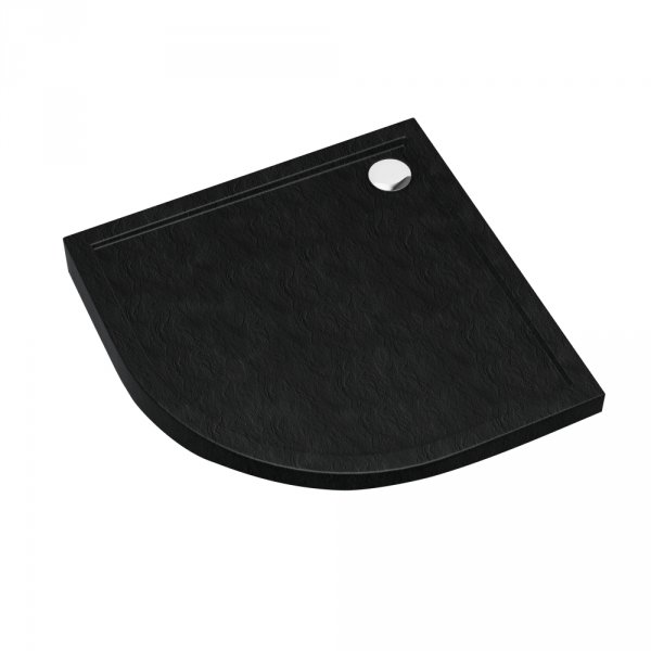Schedline Brodzik akrylowy Sharper Black Stone 90x90x4,5 cm R55, półokrągły, Gwarancja 7 lat 3S.S1O-9090/C/ST