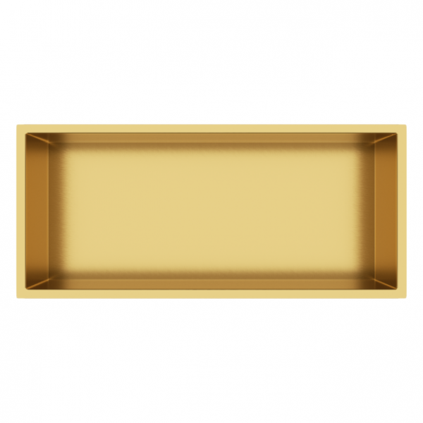 Balneo WALL-BOX ONE Gold Półka wnękowa ze stali nierdzewnej złota 45x20x10 cm B0101030310-2