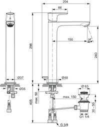 Ideal Standard Connect Air Bateria umywalkowa wysoka z korkiem złoto szczotkowane połysk A7025A2
