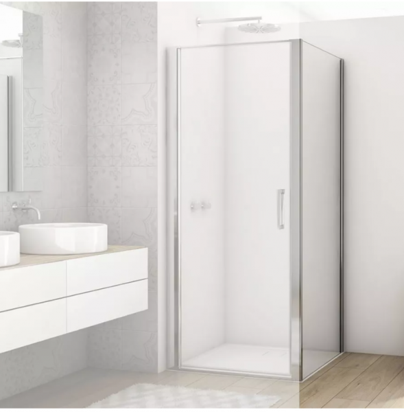 Ronal Sanswiss Divera ścianka prysznicowa 90 cm boczna do drzwi srebrny połysk D22F10905007