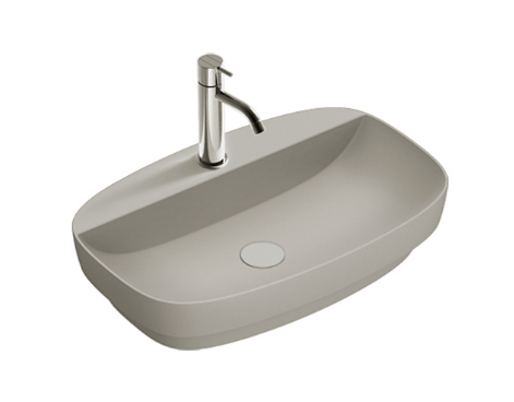 Catalano GREEN LUX 60x40 umywalka szara matowa z półką z otworem na baterię 160GRLXNCS/0625601023
