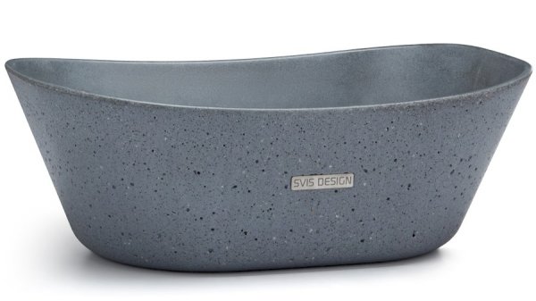 S.V.I.S. Design UMYWALKA 50 CM LIBRA SANDBLASTED - ŚREDNIOSZARY, BEZ DEKORU, BEZ LAKIERU