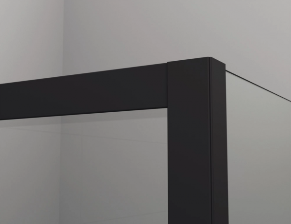 Ronal ścianka boczna 70x200 cm, szkło przezroczyste, profile BLACK LINE czarny mat SOLT207000607