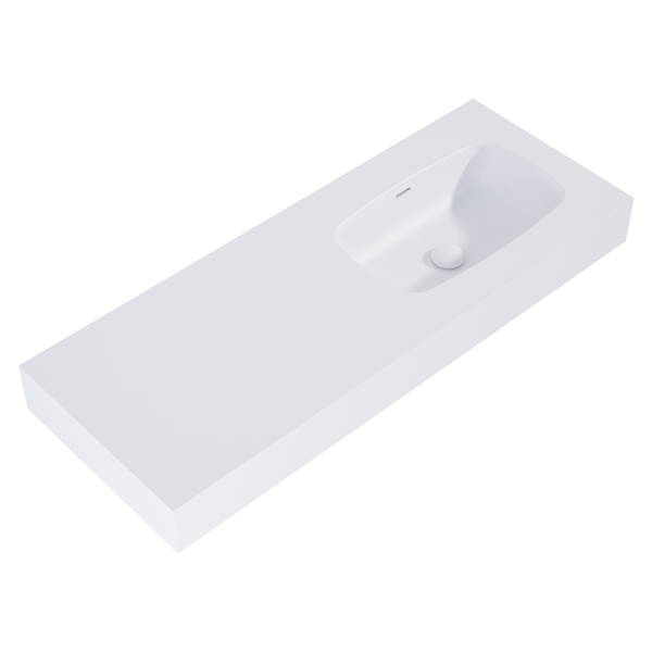 Elita UMYWALKA DIMPLE 120 PRAWA (60+60) ścienna MARMUR WHITE MATT 168876 / RE041202025290